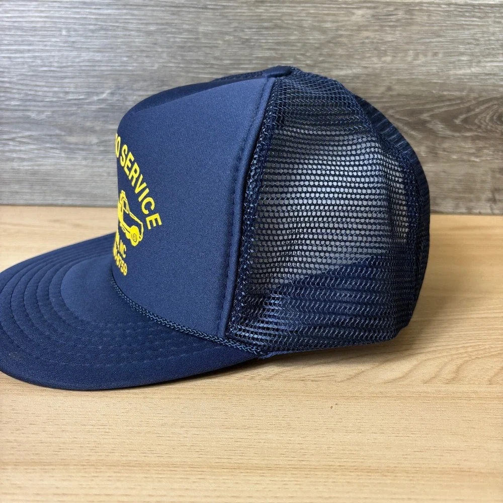 Vintage WC's Auto Service Hat Cap Snap Back Blue Trucker Wilson North‎ Carolina